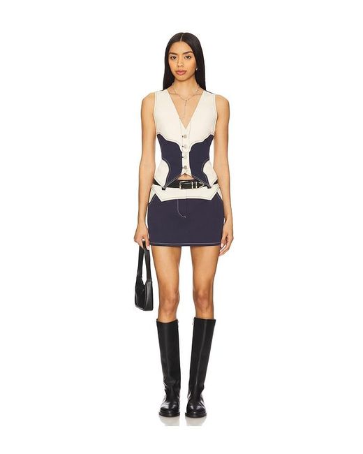BY.DYLN Blue X Revolve Donella Micro Skirt