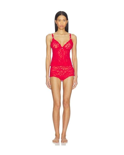Skims Red Triangle Cami And Short Set