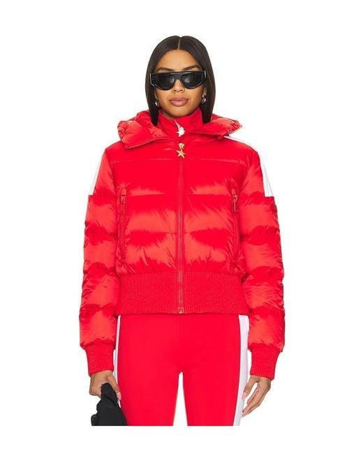 Goldbergh La Face Goose Down Puffer Red