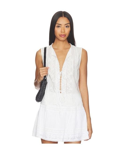 Show Me Your Mumu White Camden Blouse