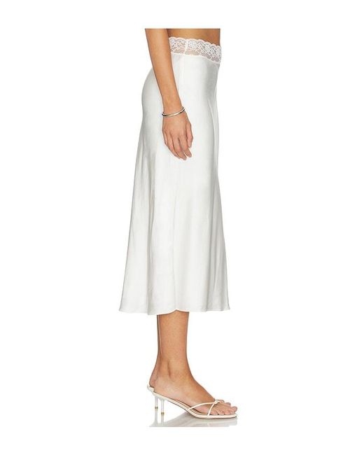 Lovers + Friends White Cierra Midi Skirt
