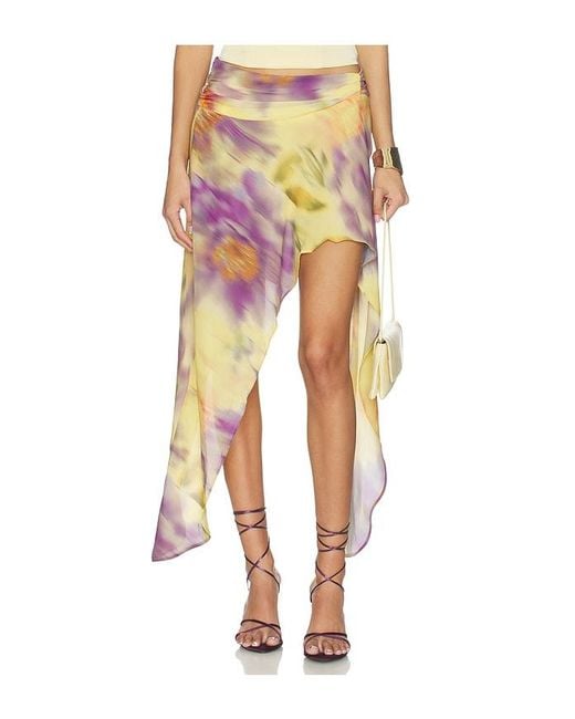 Runaway the Label Multicolor Tulia Flounce Midi Skirt