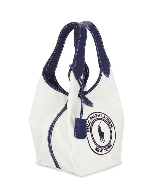 Polo Ralph Lauren Blue Canvas Tote Bag