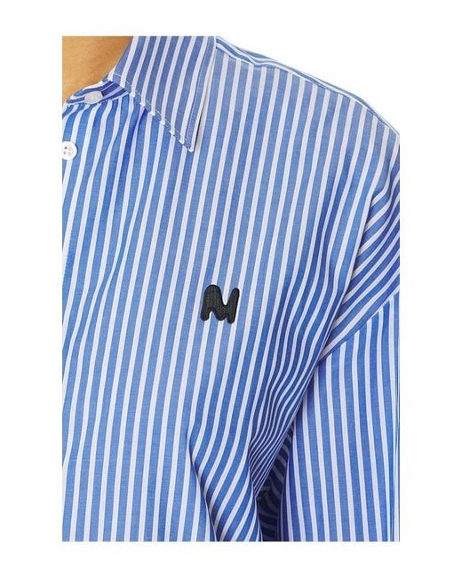 MSGM Blue Hemd Button Up