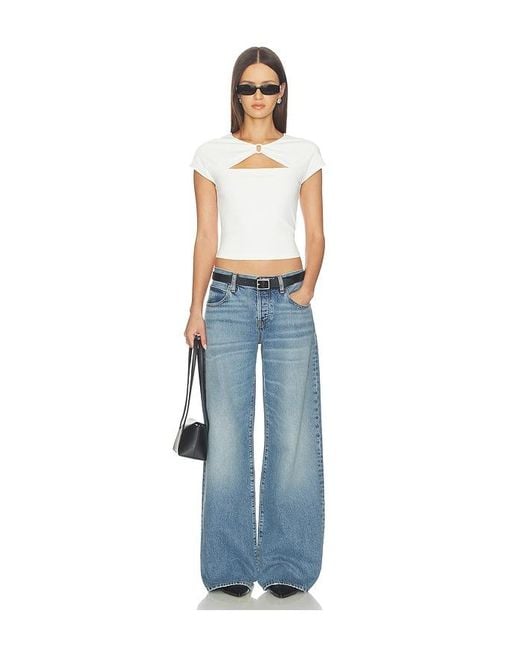 FRAME Blue X Alexandra Leclerc The Leo Low Rise Baggy Jean