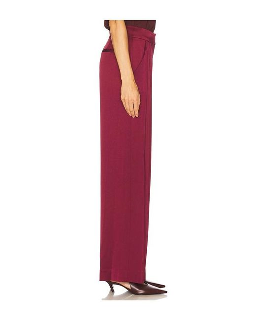 Jonathan Simkhai Red Kyra Wide Leg Pant