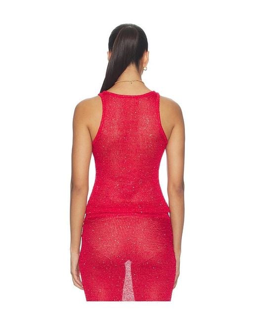 superdown Red Miranda Knit Top