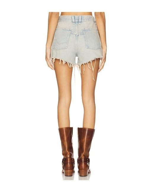 Free People Blue X We The Free Now Or Never Denim Short