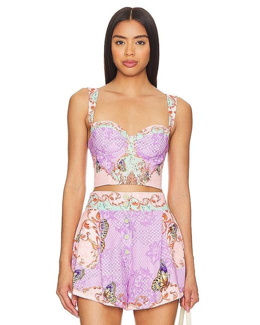 Agua Bendita Multicolor X Revolve Lupe Crop Top