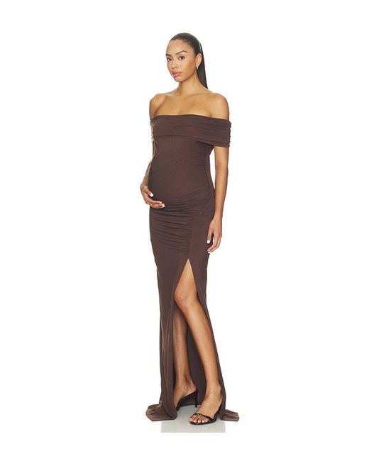 BUMPSUIT Brown The Sleeveless Evening Dress