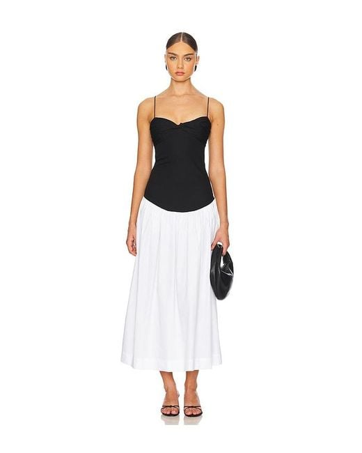 SWF White X Revolve Drop Waist Dress