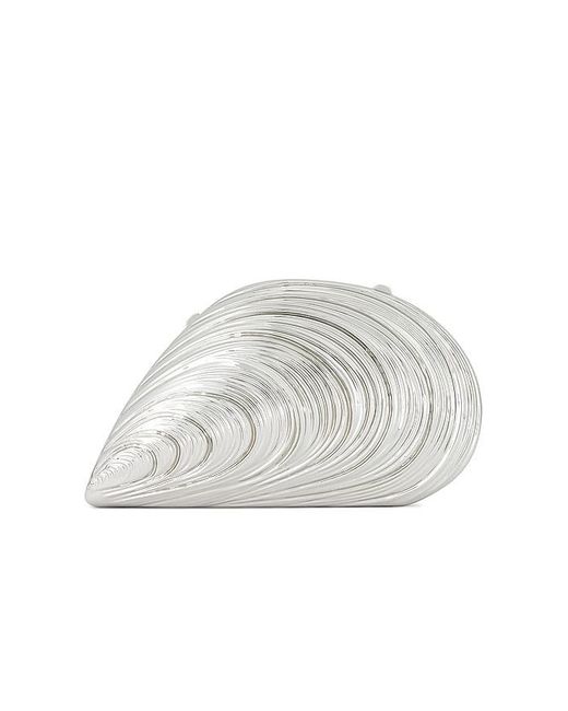 Jonathan Simkhai White Bridget Oyster Shell Clutch