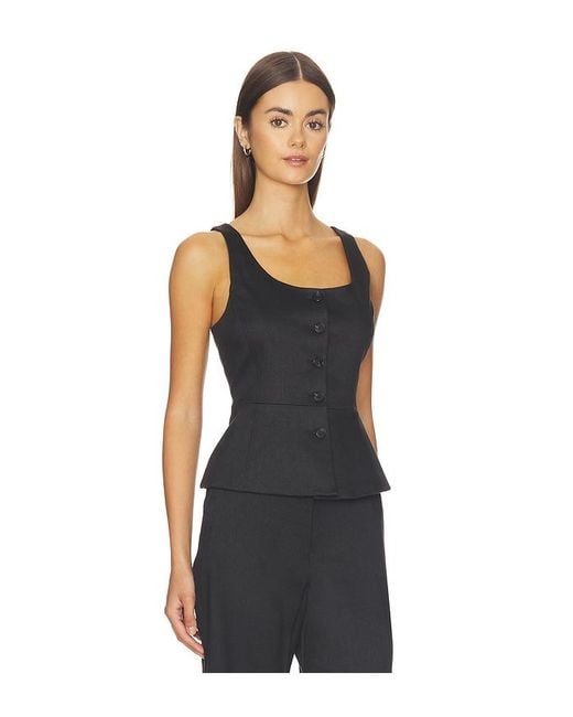 Theory Black Peplum Vest