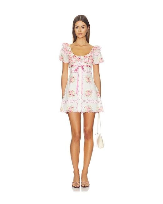 For Love & Lemons White Scarlett Mini Dress
