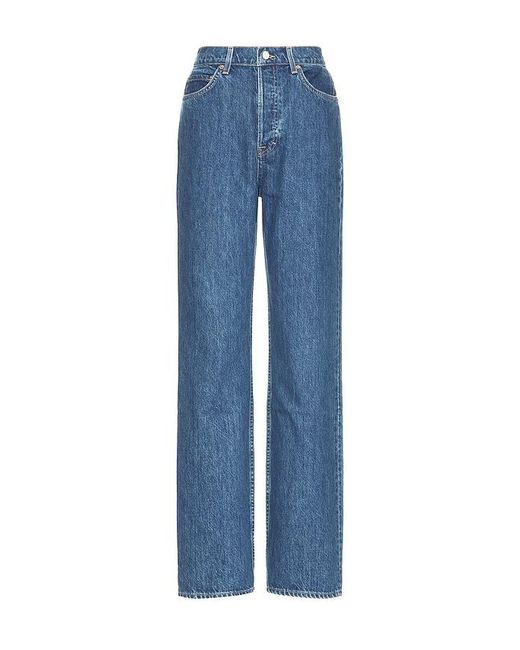 GRLFRND Blue Graham High Rise Straight