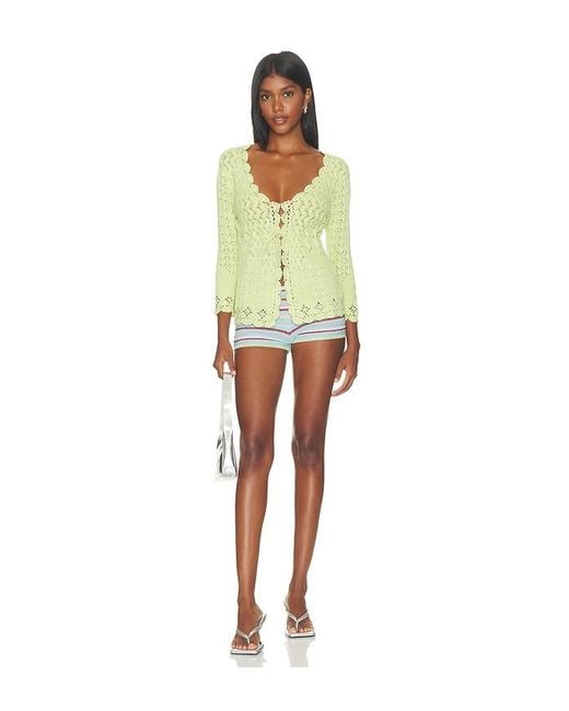 GUIZIO Yellow Rosalie Top