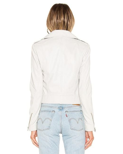 Lamarque White Donna Leather Jacket