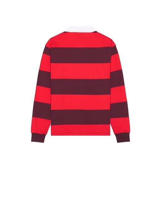 Brixton Red Union Heavy Weight Rugby Polo for men