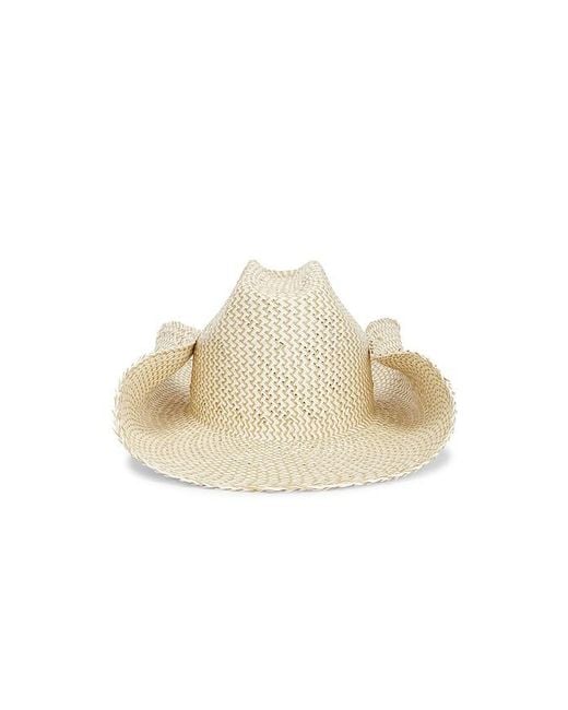 Ruslan Baginskiy Natural Monogram-Embellished Straw Cowboy Hat