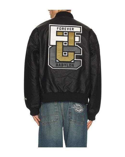 Babylon Black Forever Leather Jacket for men