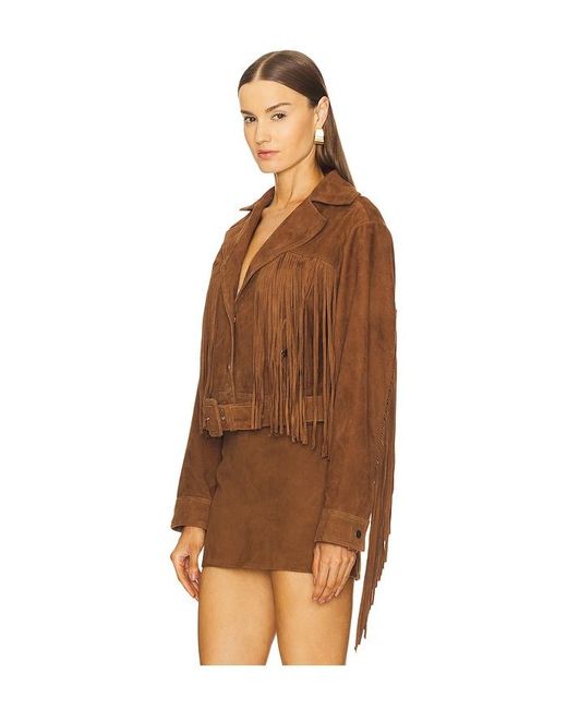 retroféte Brown Vonda Suede Jacket