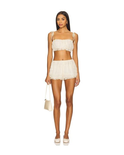 Stone Cold Fox White X Revolve Beth Embroidered Short