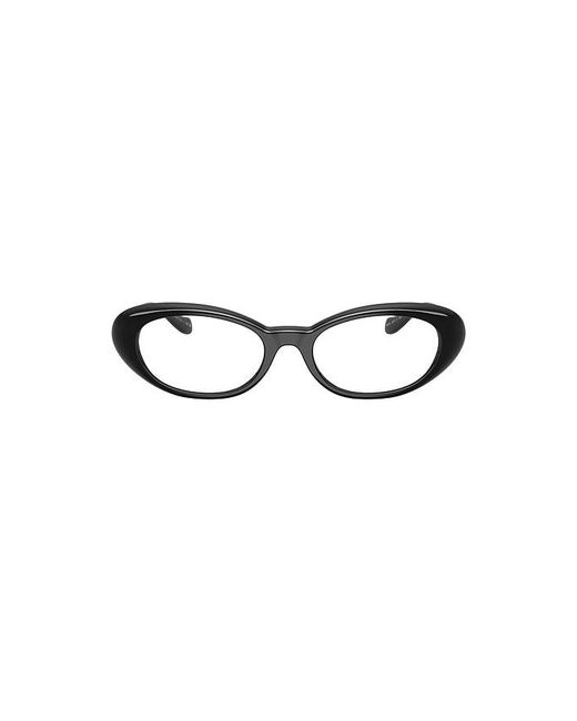 Versace White Oval Eyeglasses