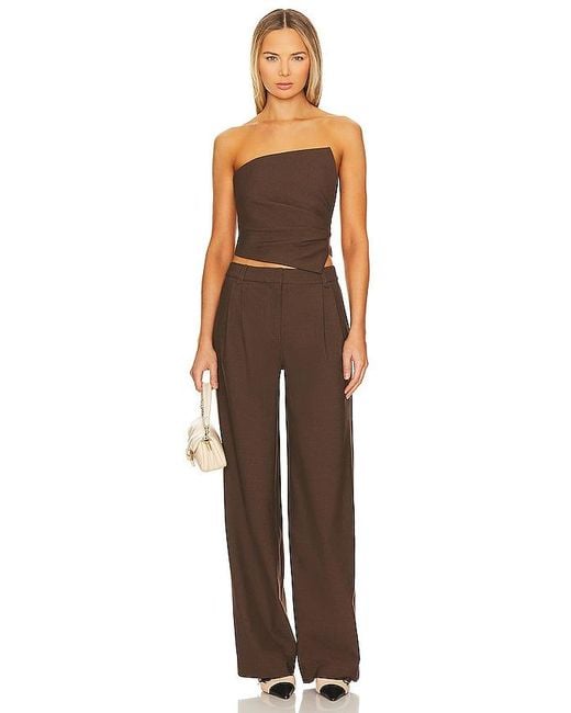 Camila Coelho Brown Xenia Top