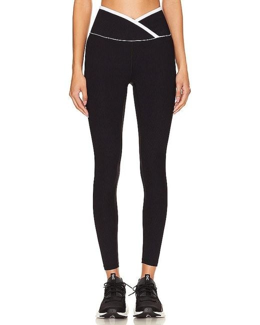 Year Of Ours Blue Ribbed Two Tone Veronica Legging