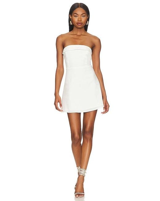 Indah White Miss Jones Mini Dress