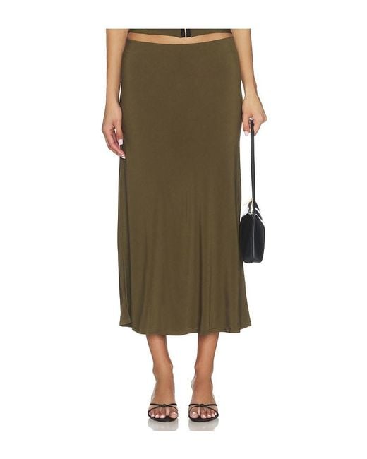 Bella Venice Green X Revolve Jessie Slip Skirt