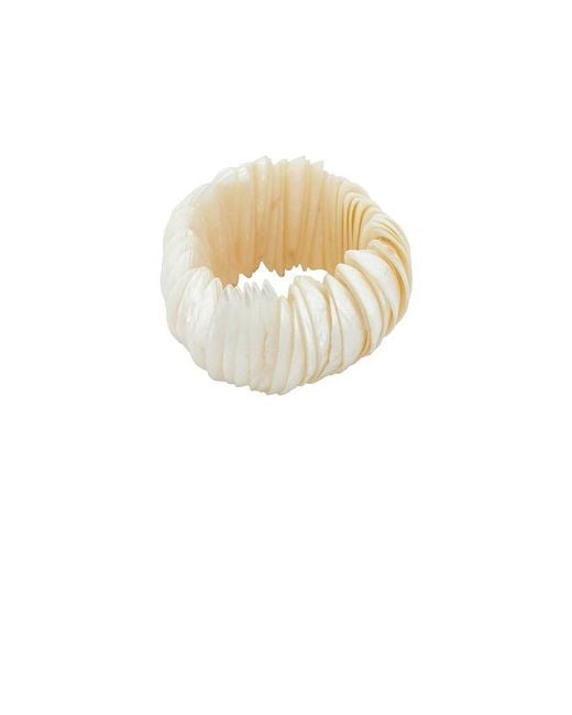 Lovers + Friends White Mason Shell Bracelet