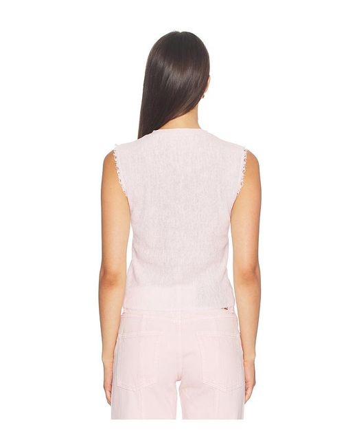 Helmut Lang Pink Undone Edge Tank