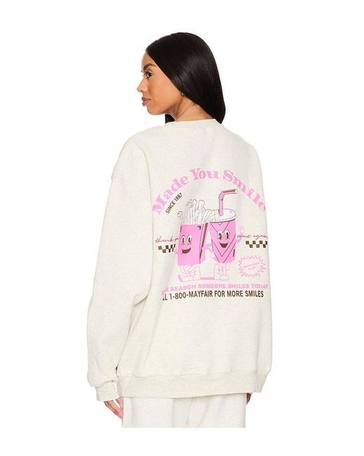 The Mayfair Group Pink Made You Smile Crewneck