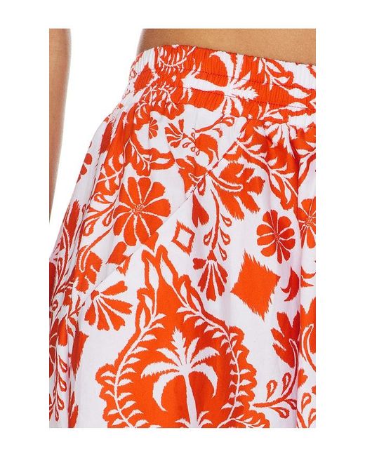 Peixoto Red Paula Midi Skirt