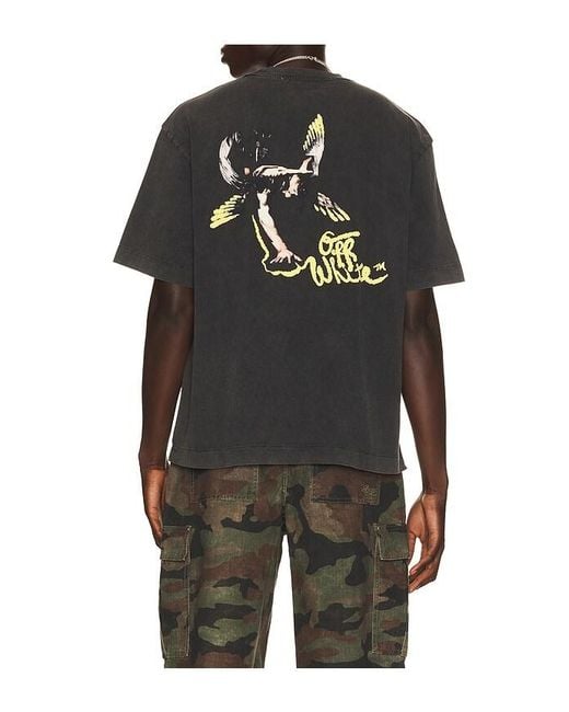 Off-White c/o Virgil Abloh Black Fallen Angel Skate Tee for men