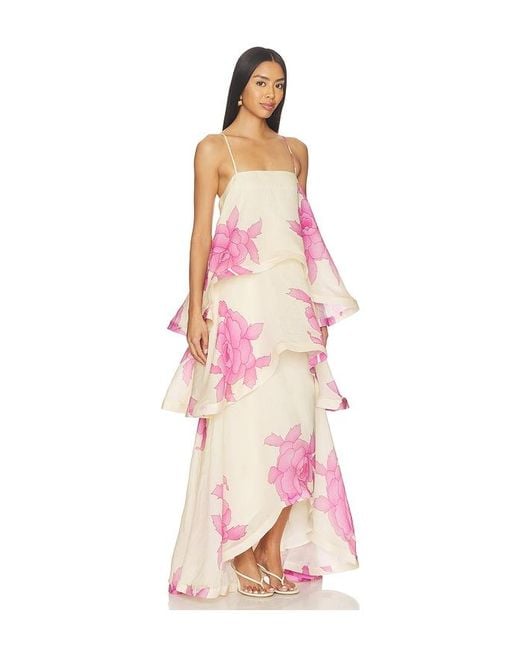 Elliatt Pink Rova Tiered Gown