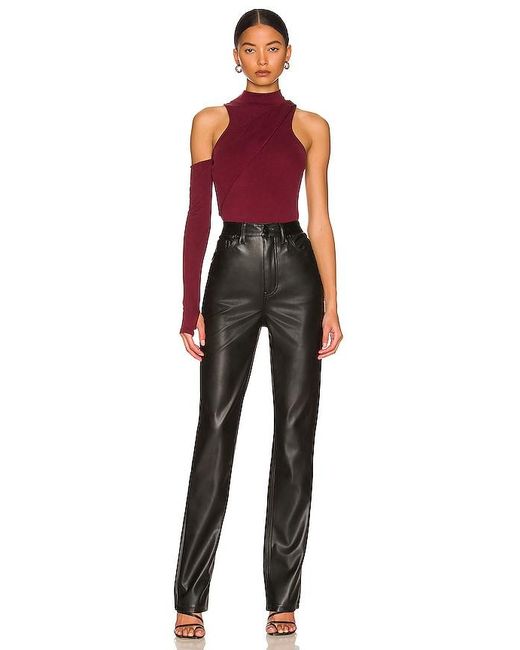 AFRM Black Heston Faux Leather Pant