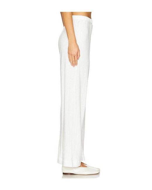 Leset White Pointelle Boxer Pant