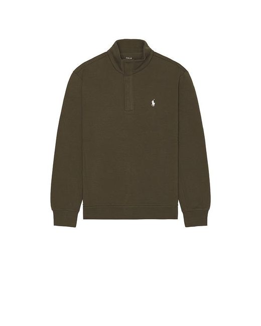 Polo Ralph Lauren Green Long Sleeve Double Knit Tech Snap Mocknock Pullover for men