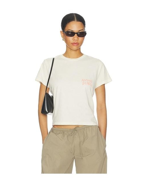 Anine Bing Natural Shelley Tee Surfer