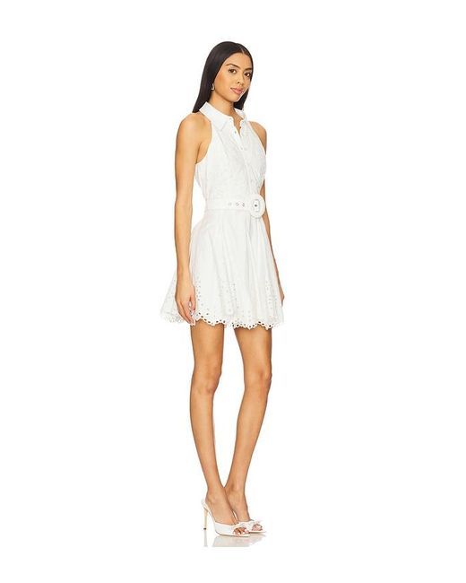Hemant & Nandita White Short Dress With Buckle Belt