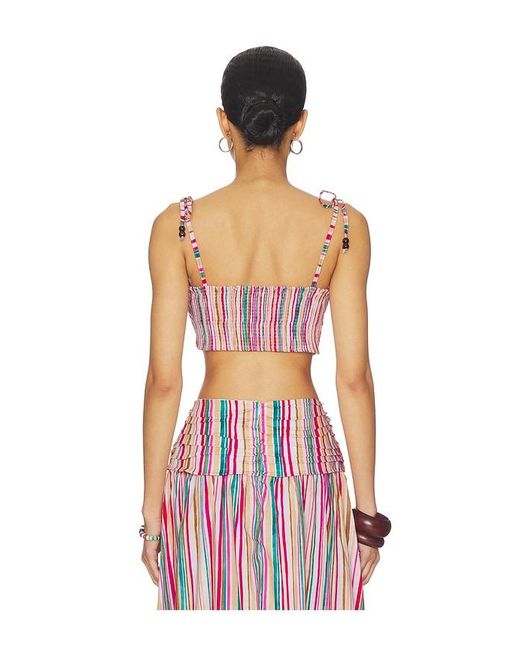 Peixoto Red Ezra Cropped Top