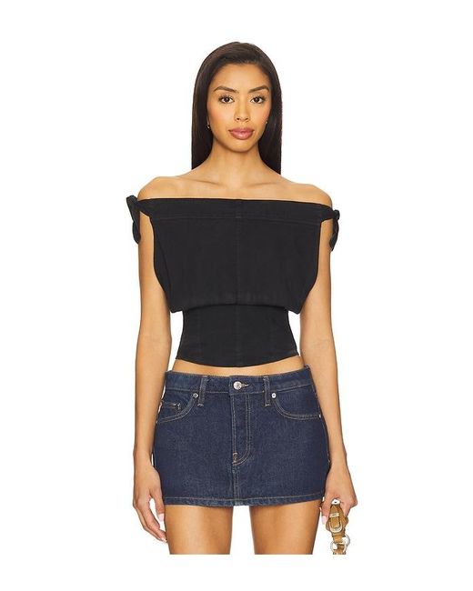 Free People Louie スリーブレストップス Black