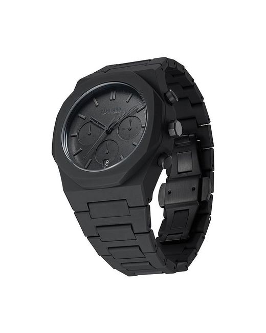 D1 Milano Black Polychrono 40.5Mm Watch for men