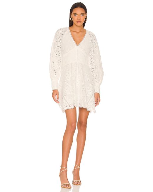 AllSaints Irina Broderie Dress in White | Lyst