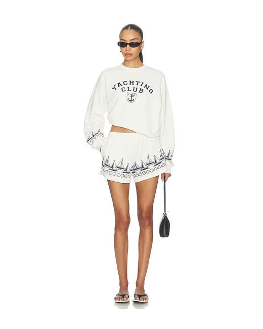 Beach Riot White Devyn Oversized Sweatshirt