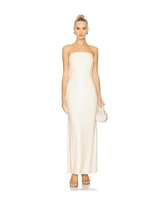 Simon Miller White Sculpty Strapless Sequin Dress