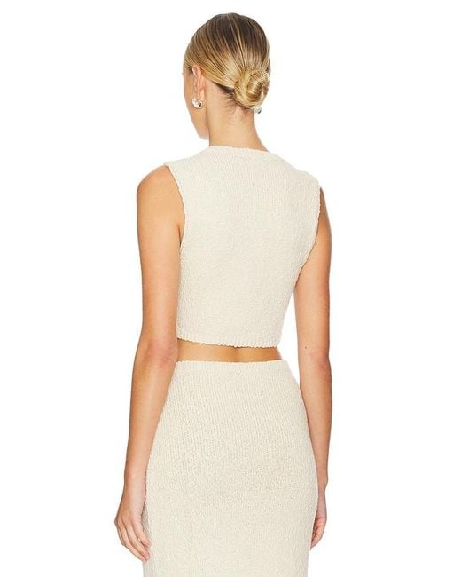 Lovers + Friends Natural Agnese Cropped Vest