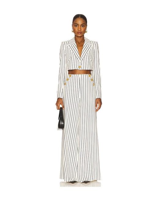 L'Agence White Izzie Cropped Blazer